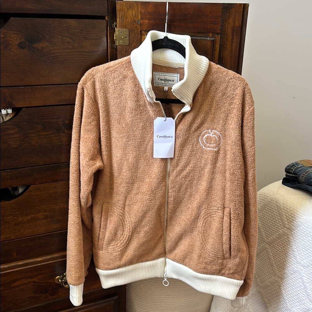 Casablanca Apres Sports Tracksuit Jacket Brown sz M NWT
